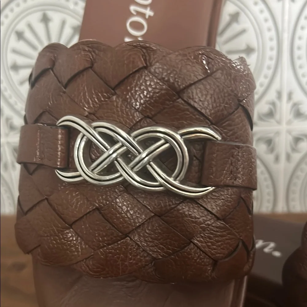 Brighton Women's Brown Slide Sandals - Picture 2 of 6